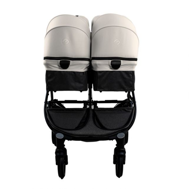 Poussette Double Baby Monsters Easy Twin 4 + 2 nacelles - Stone 
