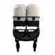 Poussette Double Baby Monsters Easy Twin 4 + 2 nacelles - Stone 