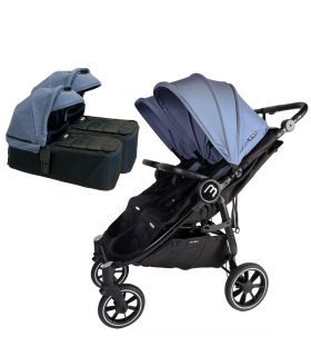 copy ofTwin Stroller Baby Monsters Easy Twin 4 + 2 carrycot - Black